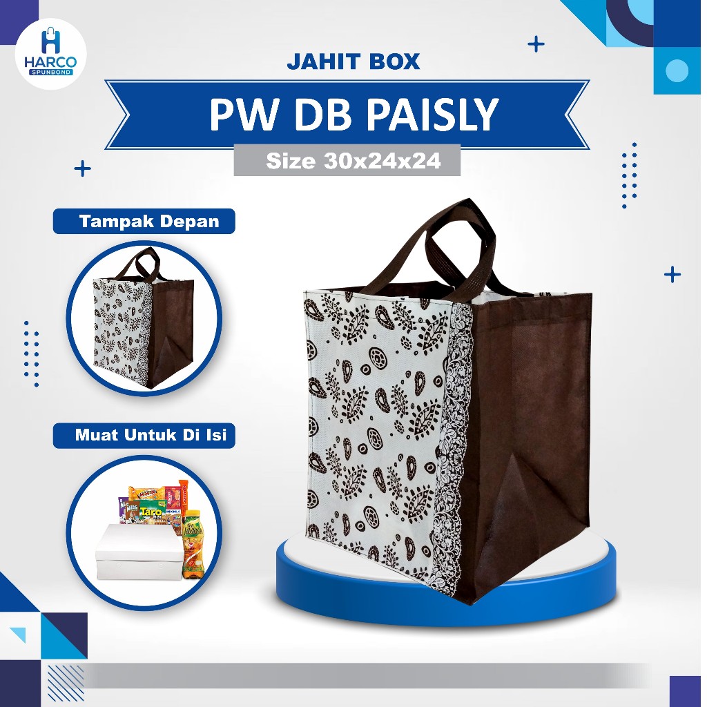 

Tas Hajatan Box Nasi 22x22 | Tas Berkat Hajatan Kotak Nasi 22x22 | Tas Spunbond Nasi Kotak Motif 30x24x24