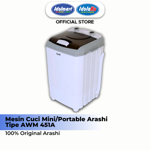 IDOLMART Arashi Mesin Cuci Portable AWM 451A & 453A / Mesin Cuci Arashi AWM 451A / Mesin Cuci Mini P