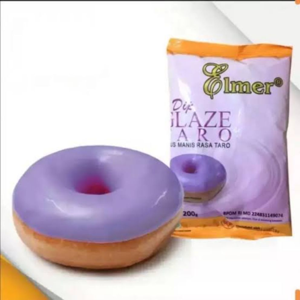 

ELMER DIP GLAZE TARO 200GR X 1, TOPPING DONAT, CAKE DLL