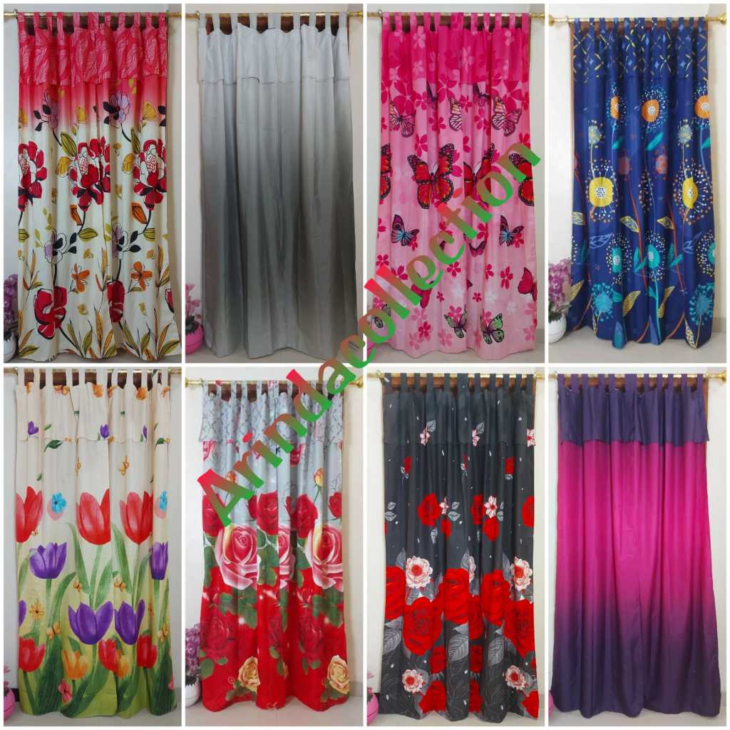 Gorden pintu / gorden jendela model poni rumbai uk 80 x 200 cm