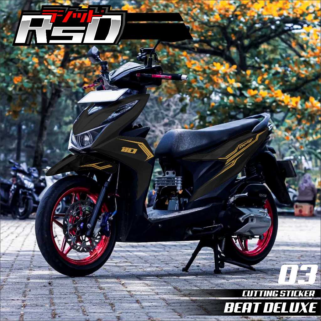 Cutting stiker Beat Deluxe - Aksesoris Motor Stiker Honda Beat 2020 2021 2022 Schotlite Cutting Stik