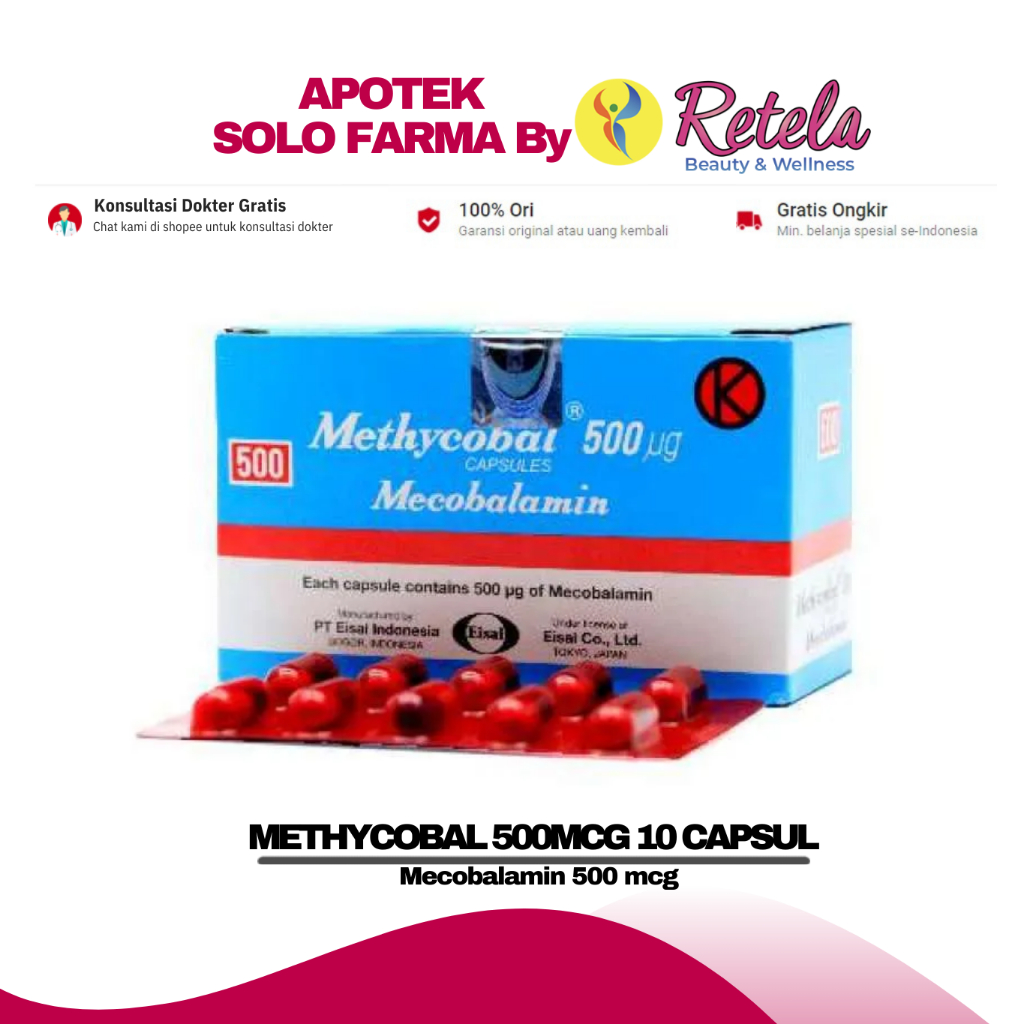 METHYCOBAL 500MCG 1 STRIP 10 CAPSUL ( Mecobalamin 500 mcg )