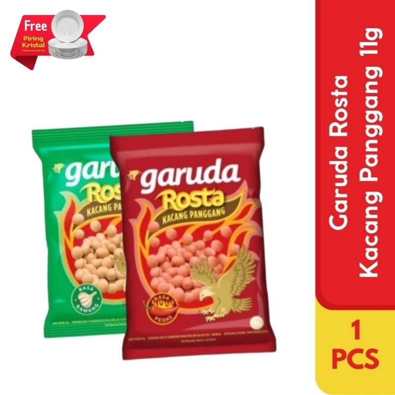 

GARUDA ROSTA Kacang Panggang Rasa Bawang & Pedas 11g (10pcs Harga GROSIR)