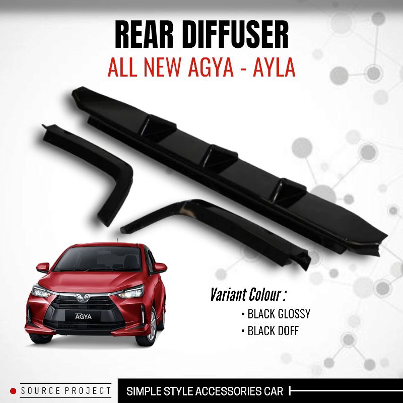 REAR DIFFUSER ALL NEW AGYA AYLA 2023