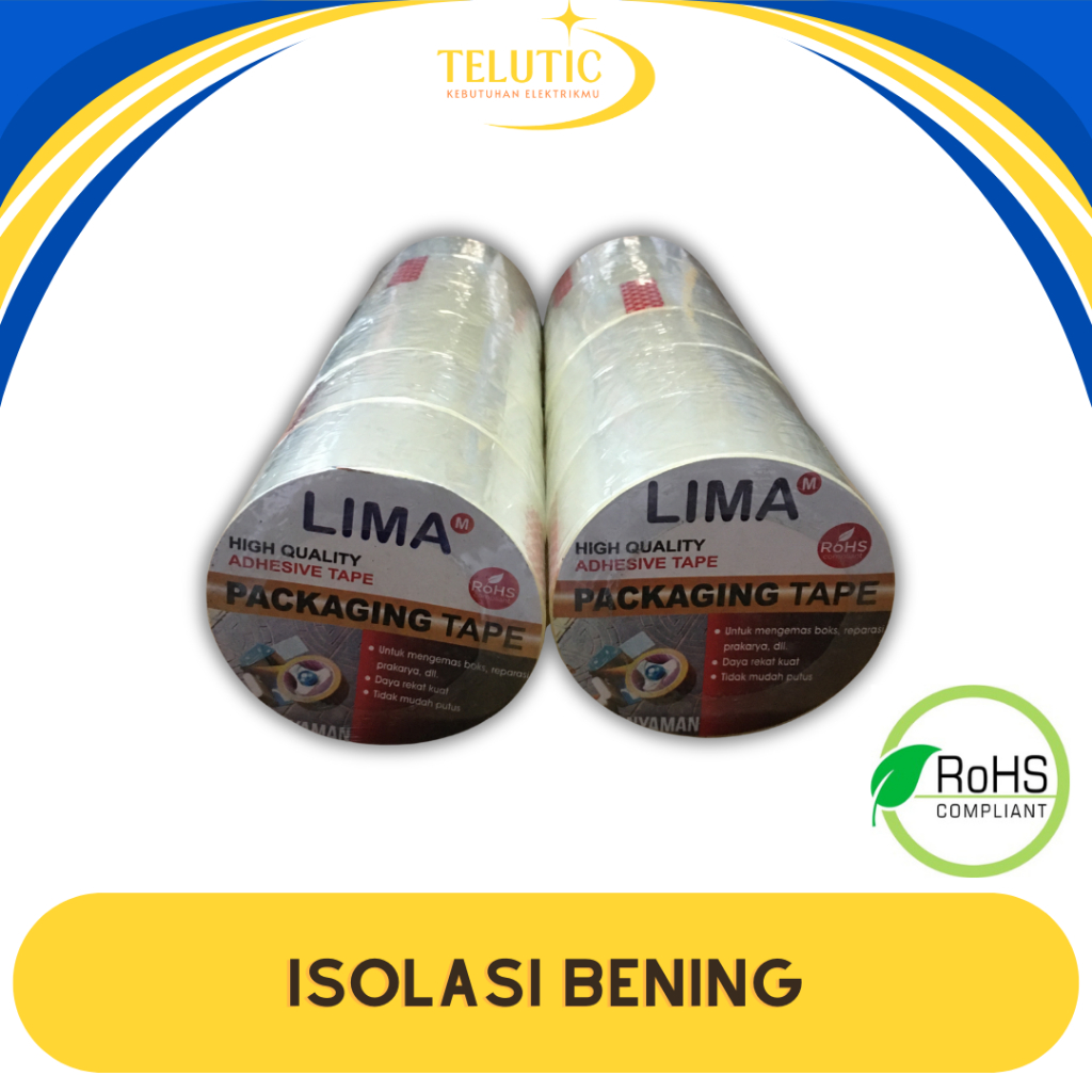 

LIMA ISOLASI LAKBAN BENING PACKAGING TAPE