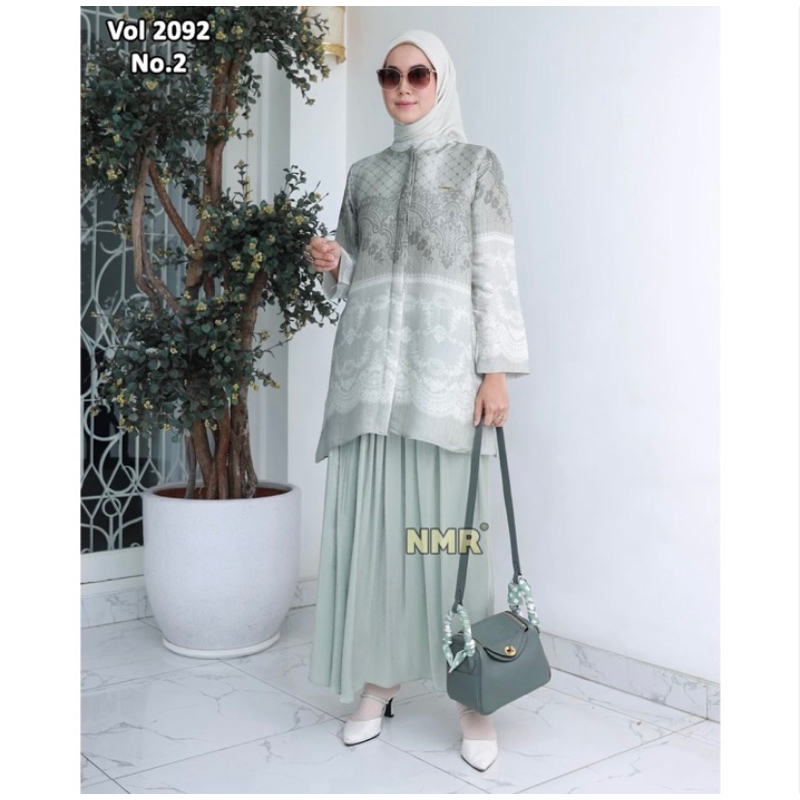 NMR by Namira, setelan rok tunik katun shimer