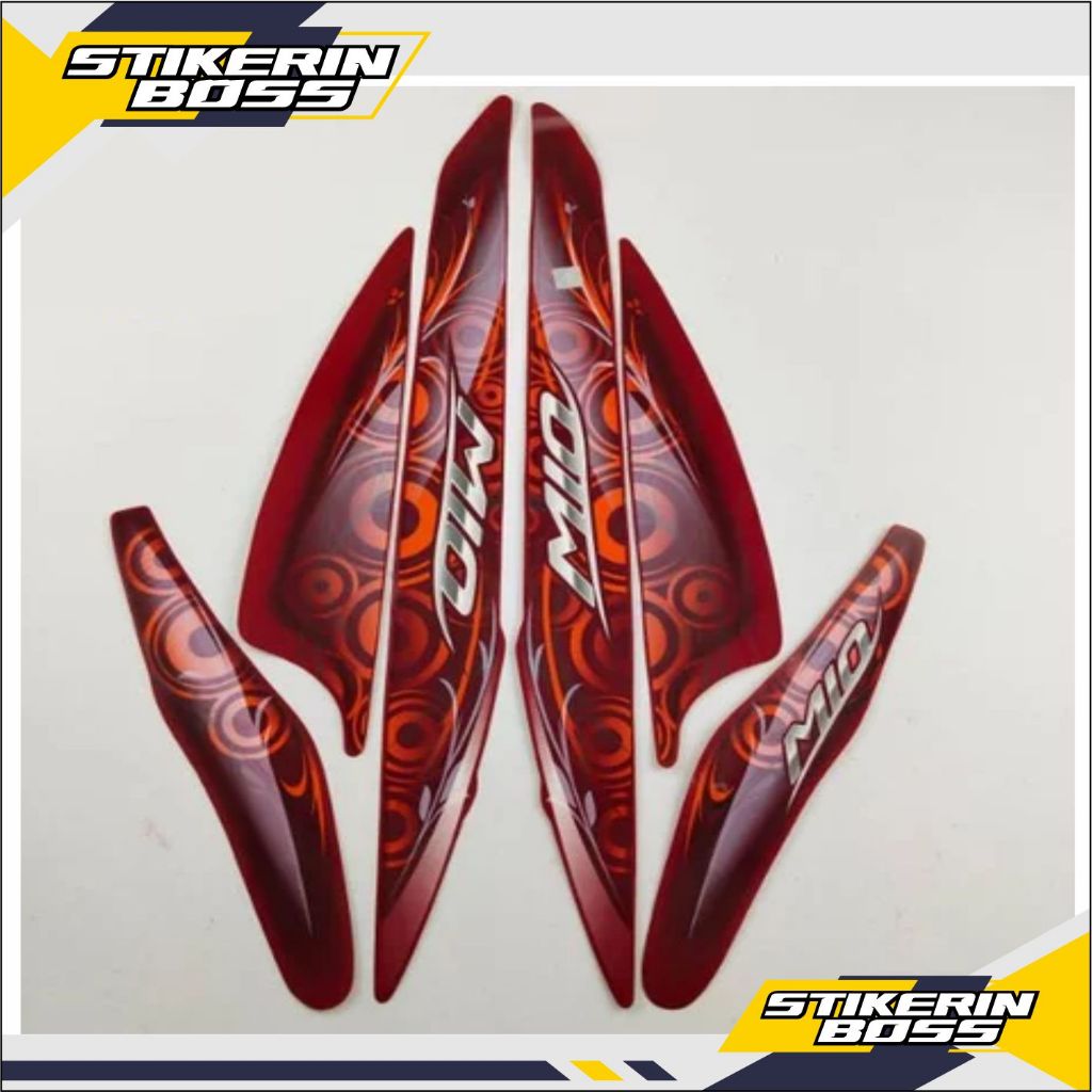 Stiker Striping Standart Mio Sporty 2011/ 2012 Merah Striping Berkualitas Termurah Dan Terlaris