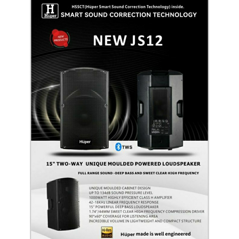Huper JS12 Aktip speaker Huper js12 original