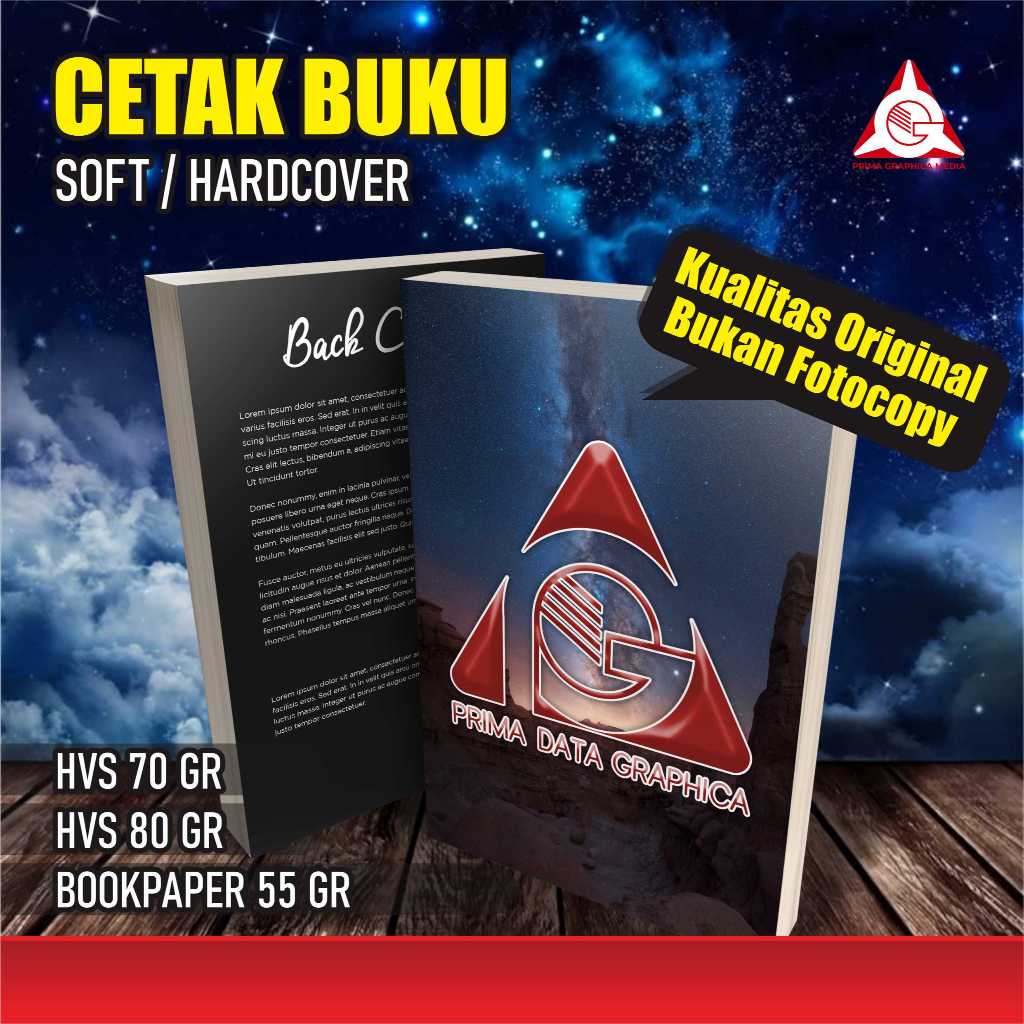 

Cetak Buku A5 | Bahan Bookpaper 55gr HVS 70/80gr BW