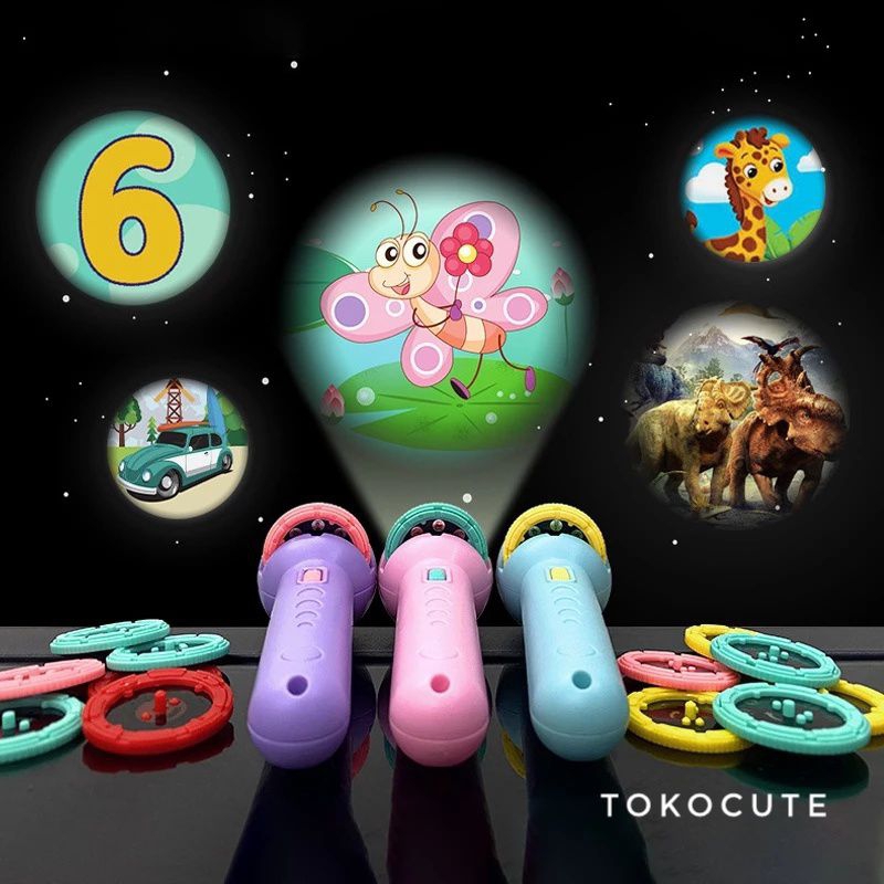 Senter Proyektor, Senter Mainan Edukasi Untuk Anak,  Mainan Senter Proyektor Anak, Obat Main HP