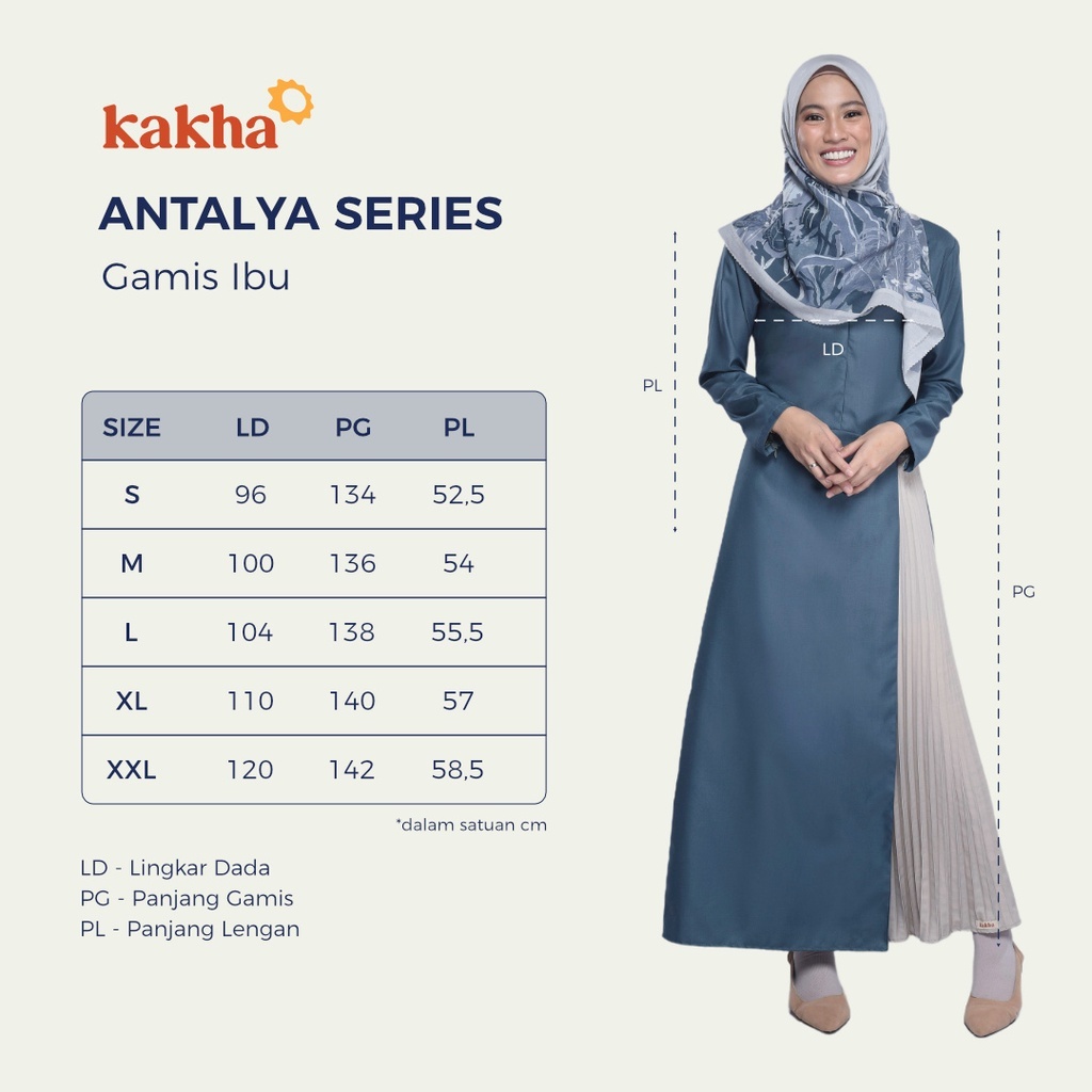 Kakha x Alyssa Soebandono - Gamis Antalya Series / Gamis Dewasa / Gamis Busui Friendly / Gamis Polos-4