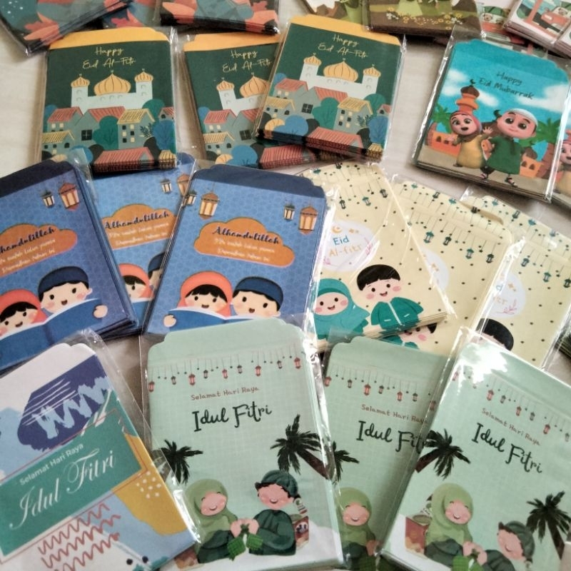 

(1 pack isi 10) Amplop Lebaran Aesthetic Unik Premium