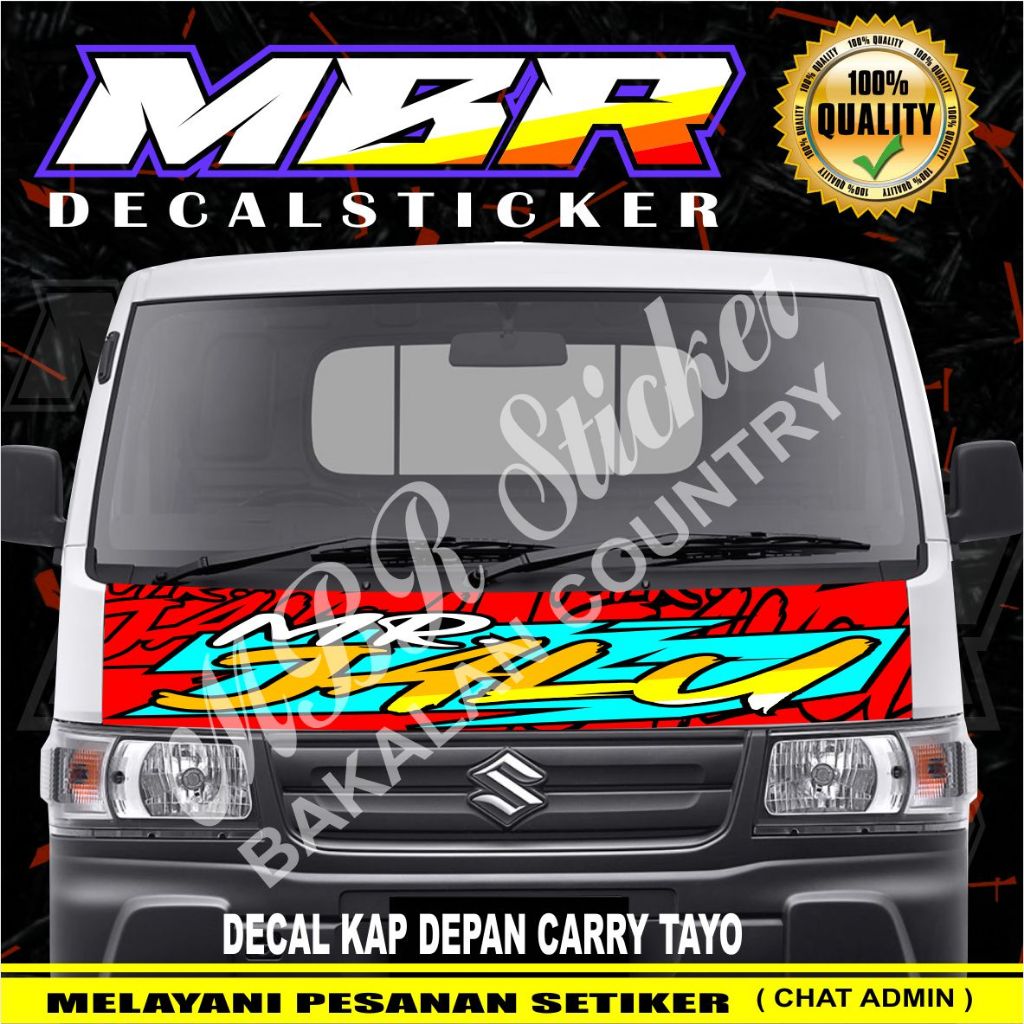 STIKER KABIN DEPAN CARRY TAYO,STIKER KAP DEPAN CARRY,STIKER CUSTOM MOBIL CARRY