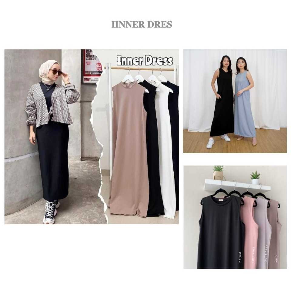 gamis kutungan tanpa lengan premium /inner gamis /inner abaya