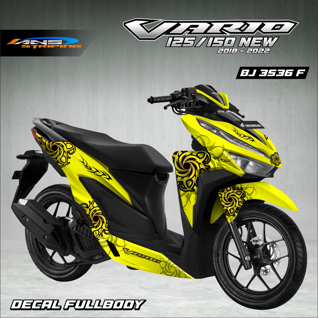 BJ 3536-STIKER MOTOR VARIASI DESAIN MOTOR VARIO 125 DAN 150 NEW-STIKER VARIO CUSTOM TAMPILAN MOTOR