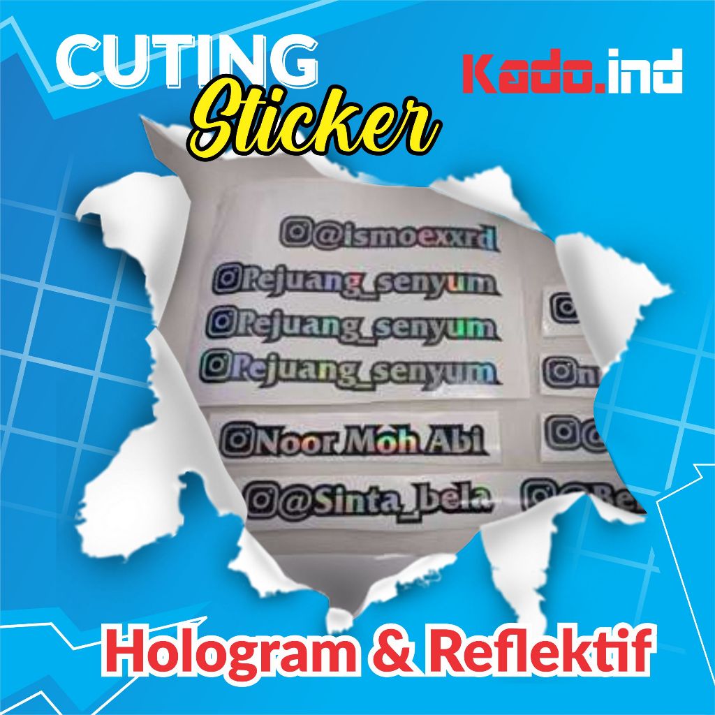 

stiker Cutting custom nama