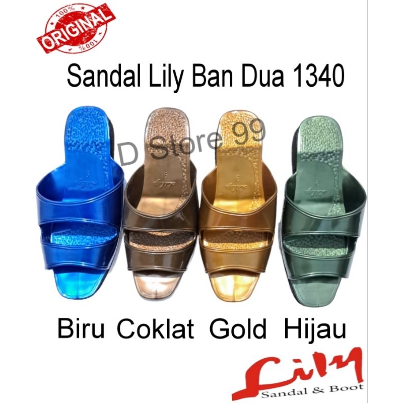 Sandal Lily Ban Dua/Sendal Jadul Original type 1340 Spesial Untuk Pria Atau Wanita termurah bisa COD