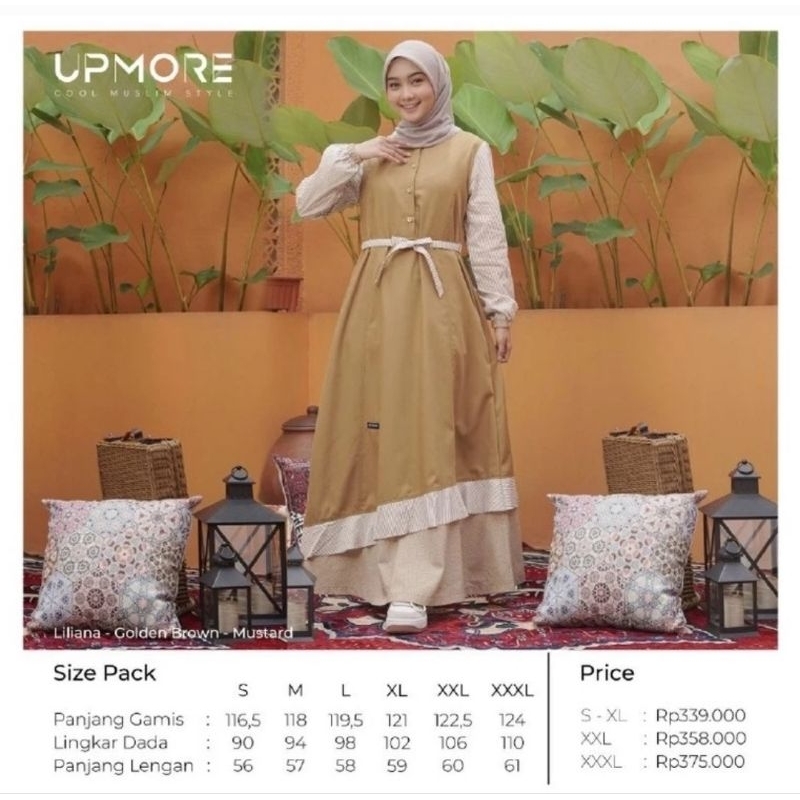 liliana dress upmore gamis remaja