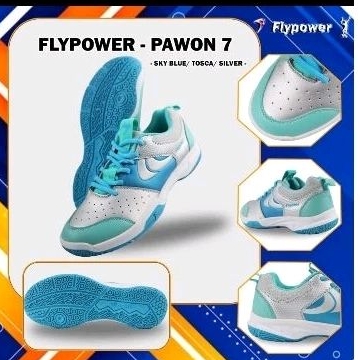 Flypower Pawon 7 Sepatu Badminton SkyBlue Original