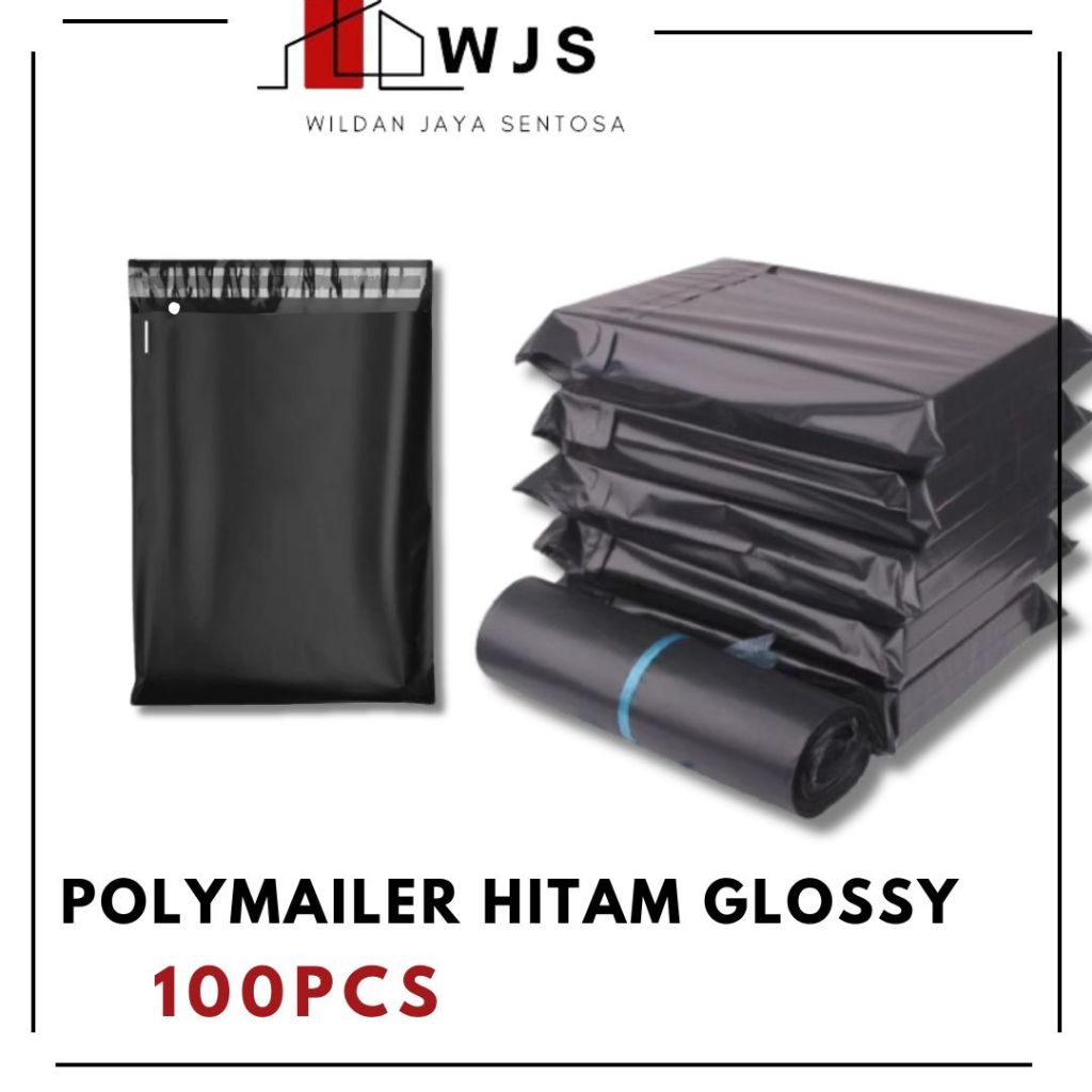 

Plastik Polymailer Hitam - Bungkus Plastik Packing Online 100 Lembar Premium