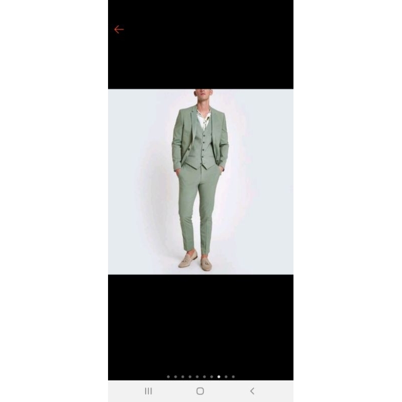 Jas Blazer Pria hijau sage/set jas sage pria