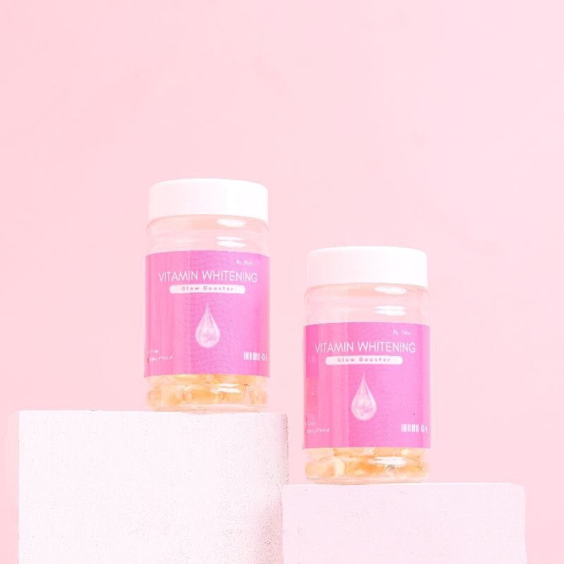 GLUGLOW Suplemen Pemutih Badan Dan Wajah Permanen | Vitamin Whitening | Kapsul Pemutih Badan | Vitam