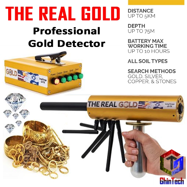 THE REAL GOLD AKS PROFESSIONAL METAL DETECTOR EMAS PERAK LOGAM PENCARI DETEKSI