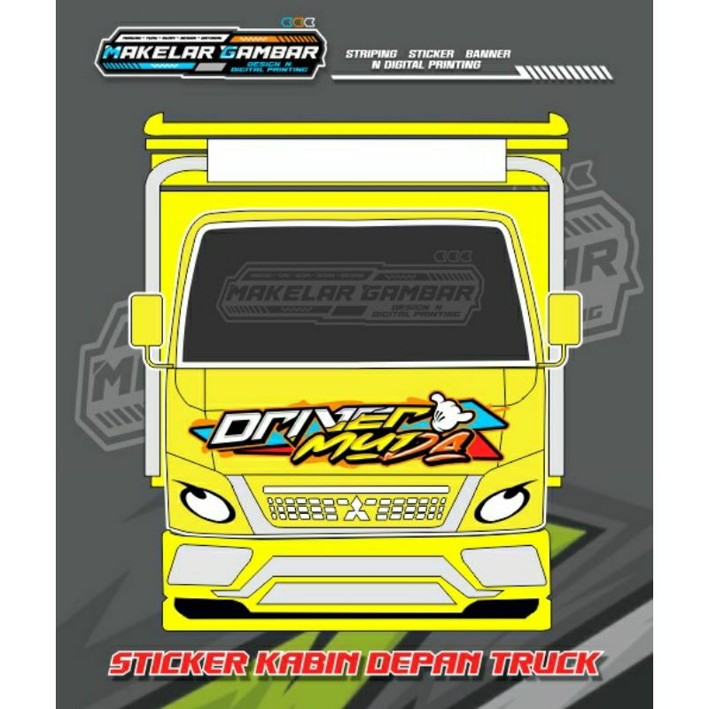 [TERBARU] STIKER KABIN DEPAN TRUK, STIKER KABIN TRUK