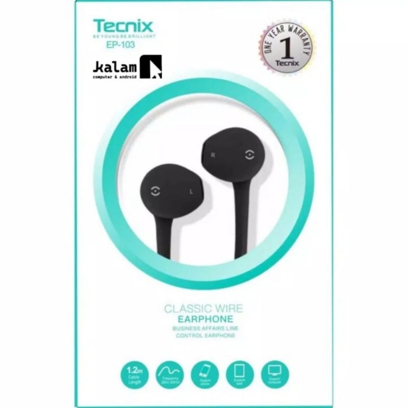 HEADSET TECNIX EP-103 Earphone with Mic