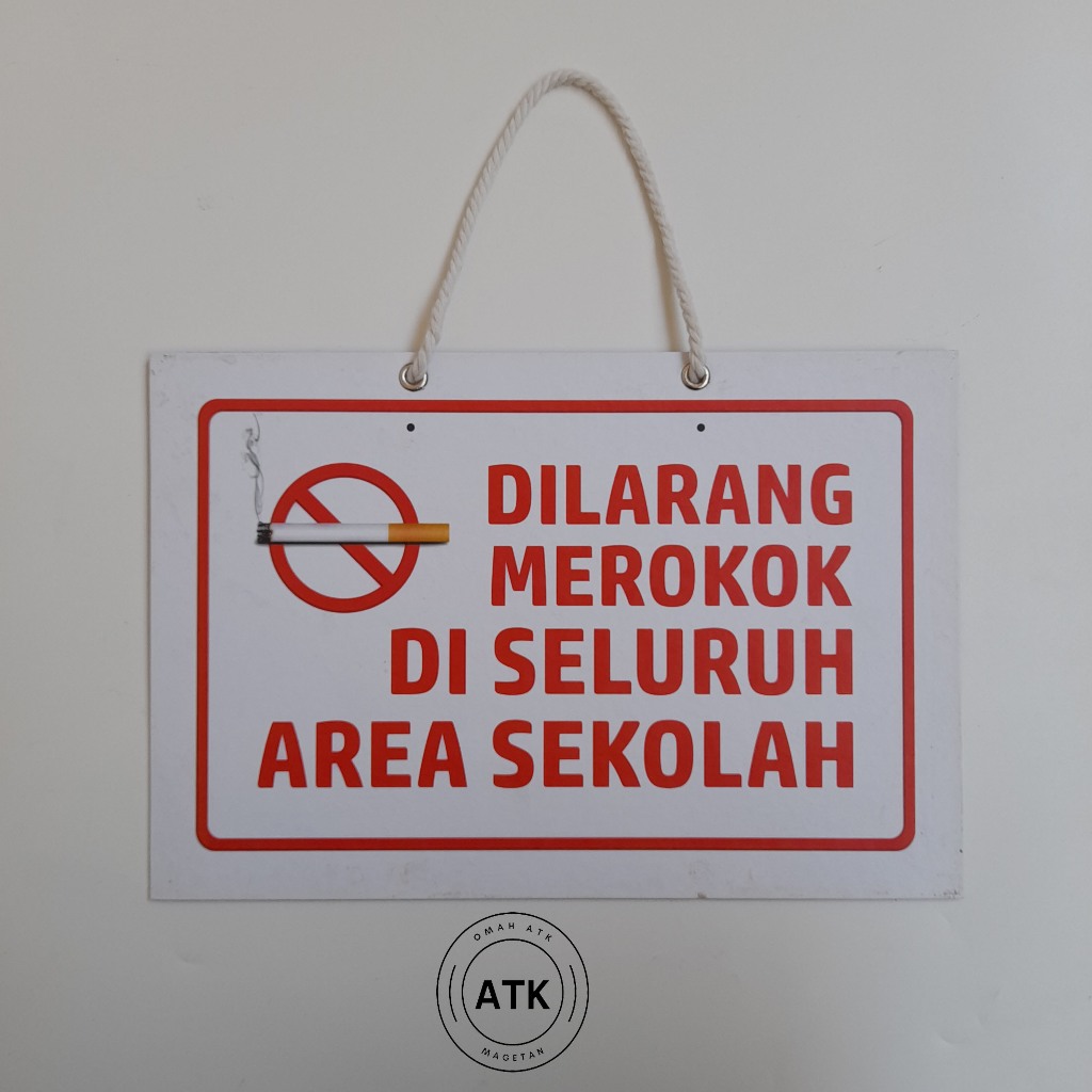 

Hard Poster Dilarang Merokok di Seluruh Area Sekolah - No Smoking Area