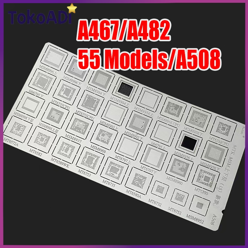 4 Buah/set Cetakan Universal IC Plat Amaoe BGA / Stencil Plat BGA Universal Amaoe