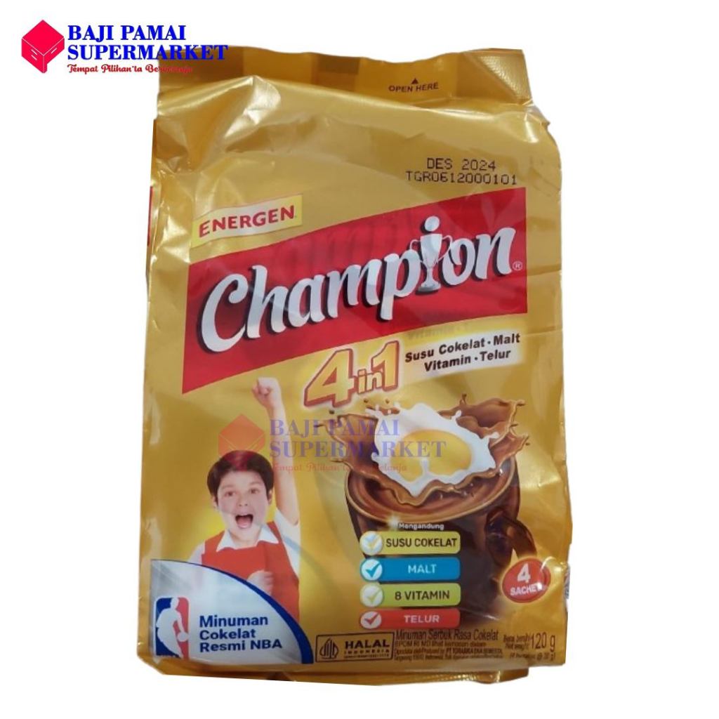 

Energen Champion 4in1 Rasa Cokelat Pouch isi 4 Sachet