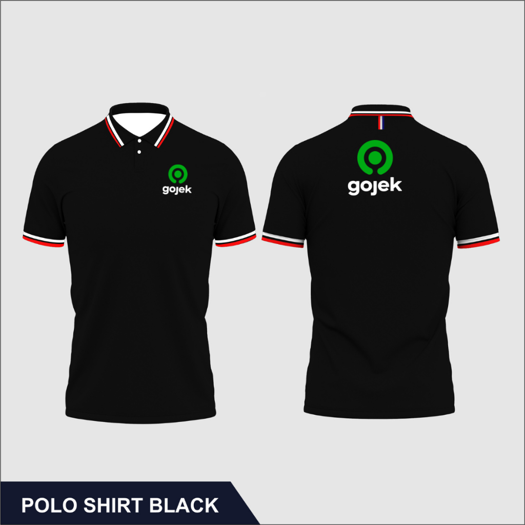 baju ojek logo gojek / kaos polo shirt berkerah driver ojol gojek online cod harga murah berkualitas