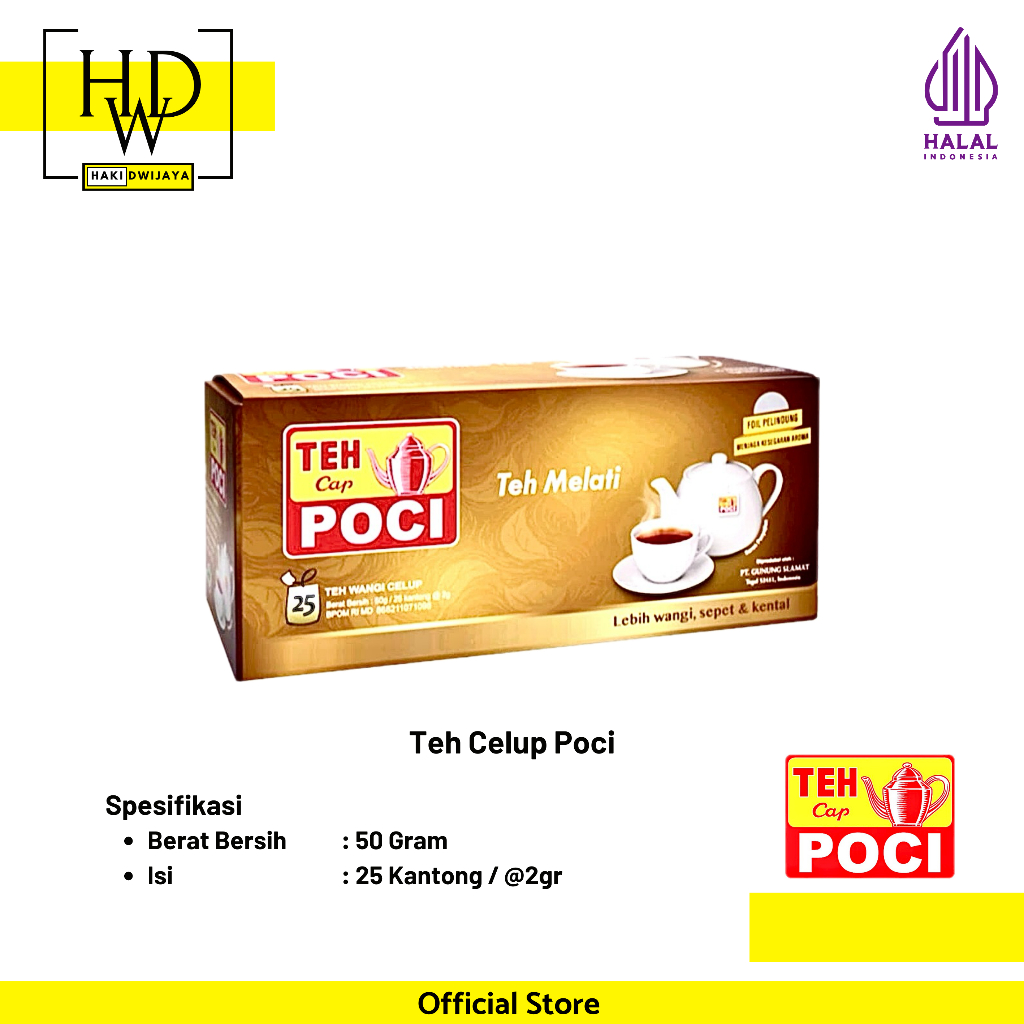 

[50 Gram] Teh Poci Jasmine / Teh Celup Isi 25pcs