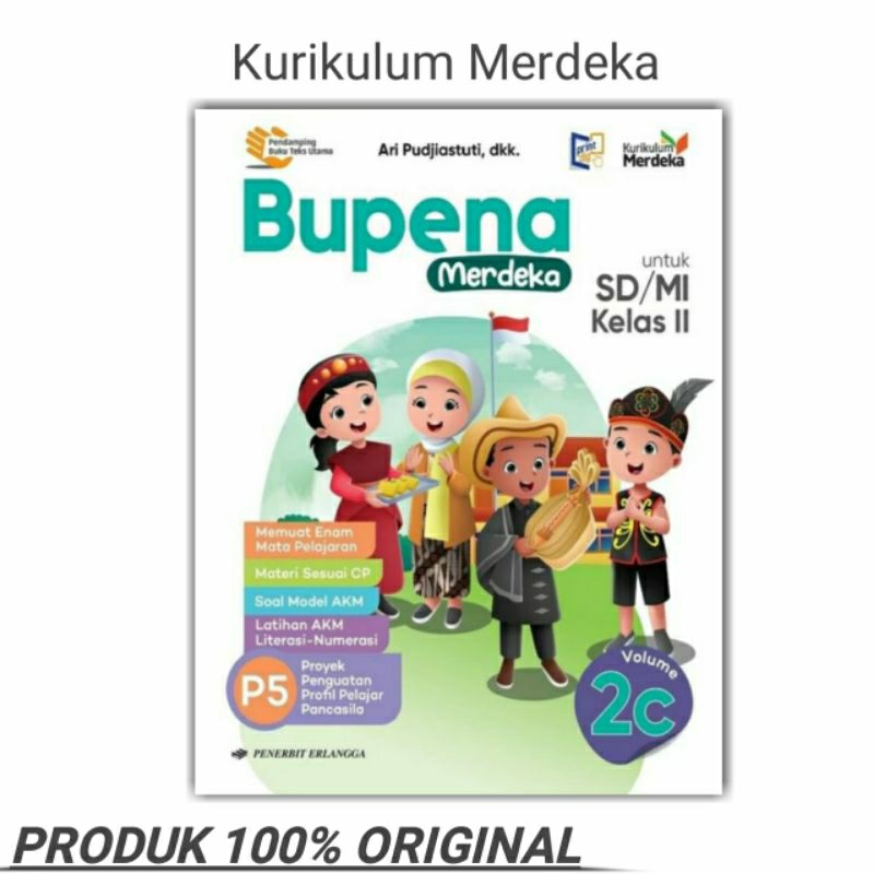 Bupena Merdeka 2C Kelas 2 SD Kurikulum Merdeka  Erlangga Original