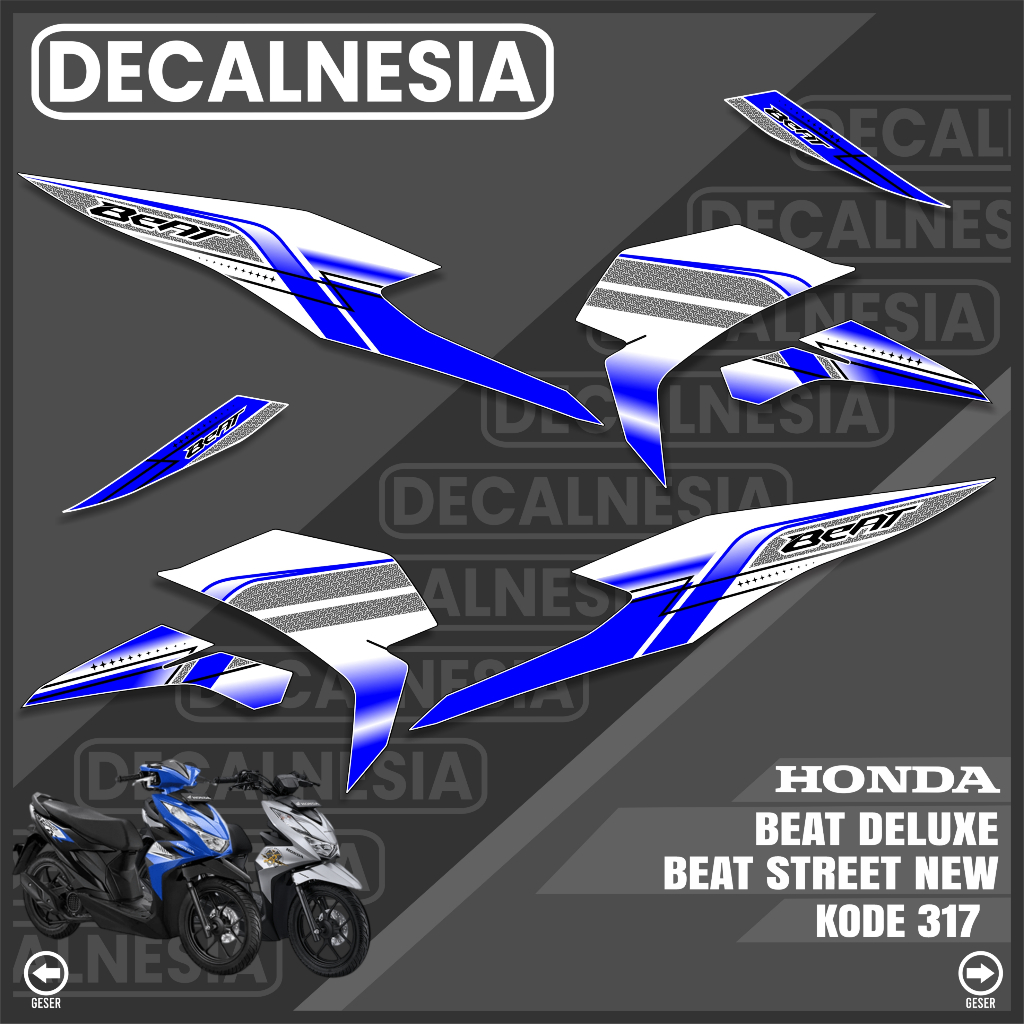 Striping Stiker Motor Beat Deluxe 2021 2022 2023 2024 CBS ISS Street New Honda Variasi Modifikasi Li