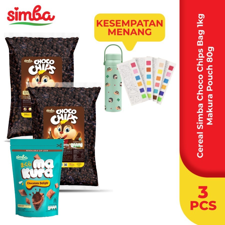 

[Kesempatan Menang] Simba Cereal 2 Choco Chips Bag 950 Bundling Makura