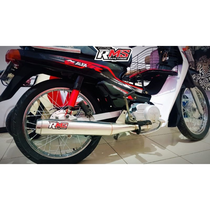 knalpot alfa bambu stainlles 2 tak