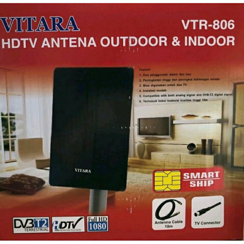 Antena TV Digital Indoor Outdoor VTR-806.Anten dalam digital Vitara.