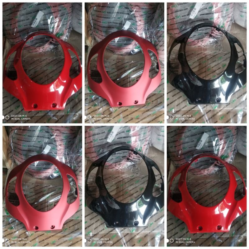 Cover tameng panel body depan scoopy fi esp 2020 2021 2022 2023 K2f hitam merah doff putih doff