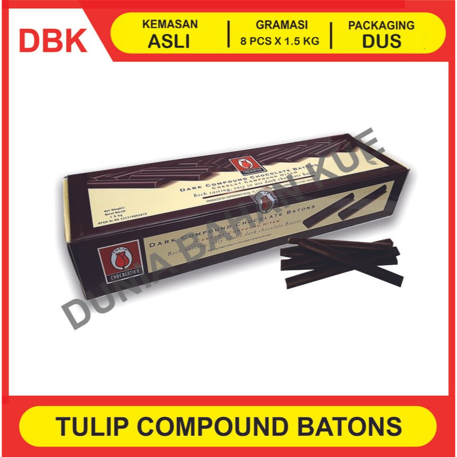 

COKLAT STICK TULIP DCC BATONS 1.5 KG - 1 DUS 8 PCS / COKELAT STIK TULIP