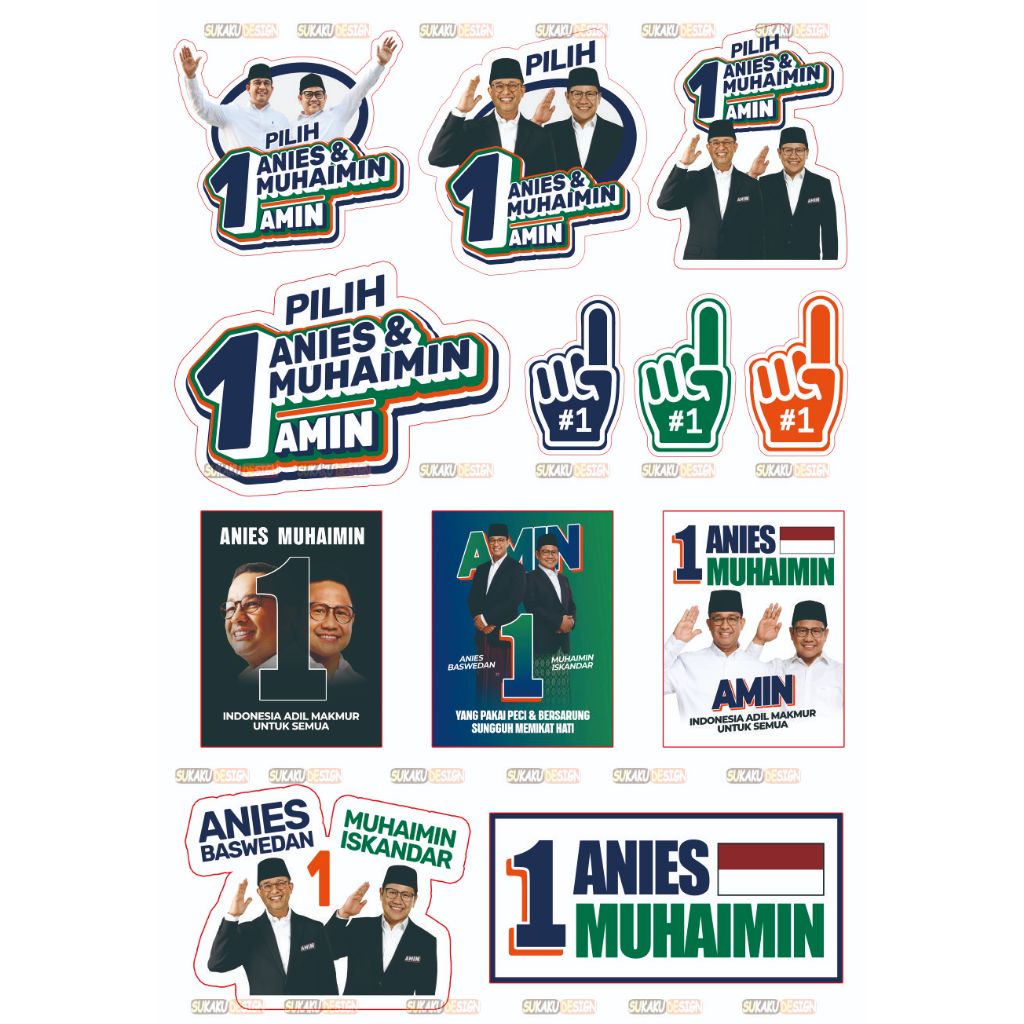 

STICKER VINYL A3+ ANIS MUHAIMIN BAHAN ANTI AIR TINGGAL TEMPEL / BISA COD