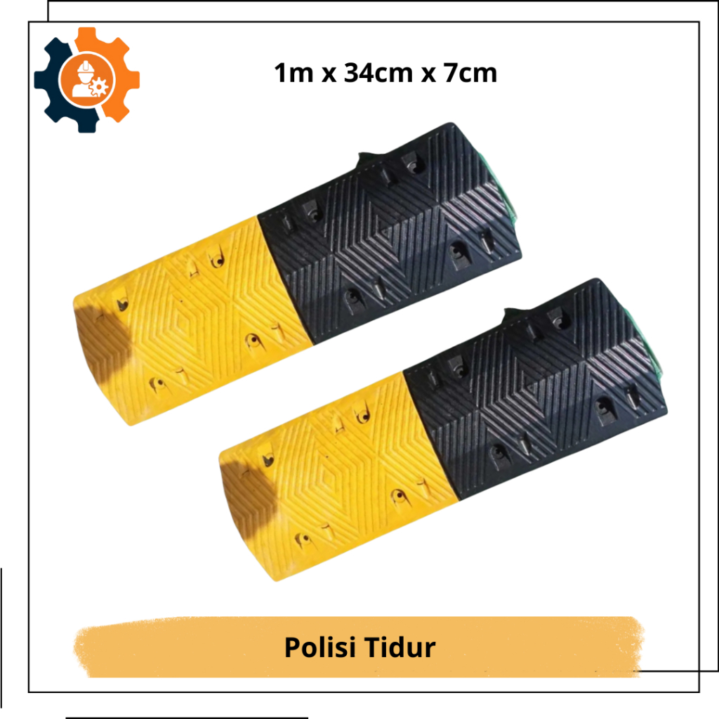 Polisi Tidur Tinggi 7cm - Polisi Tidur 1 Meter - Speed Bump Tinggi 7cm
