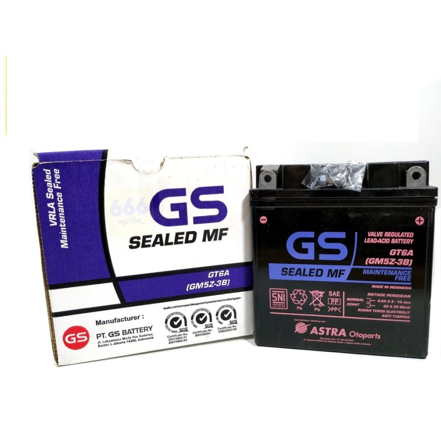 AKI MOTOR GS ASTRA GT6A (AKI KERING) UNTUK MOTOR SUPRA/Mio sporty/mio smile