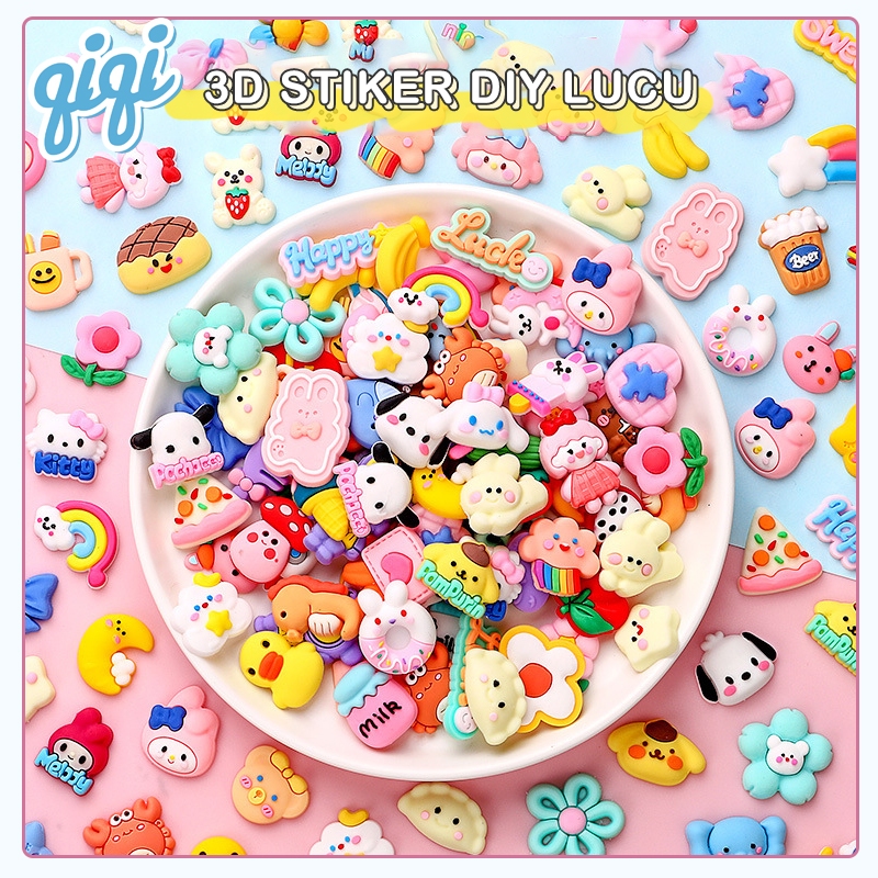 

3D Stiker kartun lucu/Sticker 3D Tempel Sticker Tumbler Aesthetic Aksesoris - Qiqi Treasure