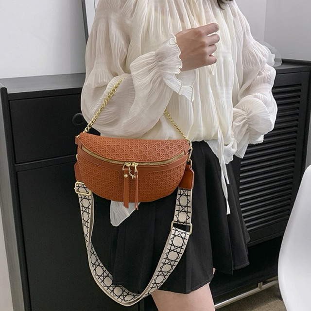 Tas selempang wanita import PU leather sling bag tas dada