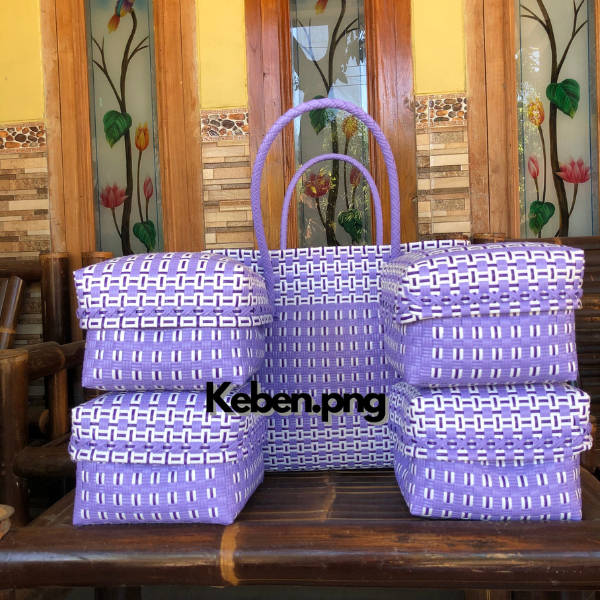 Tas Keben Jali set 4 Premium Motif Cantik, set keben bali / canang sari/ tas jaly premium
