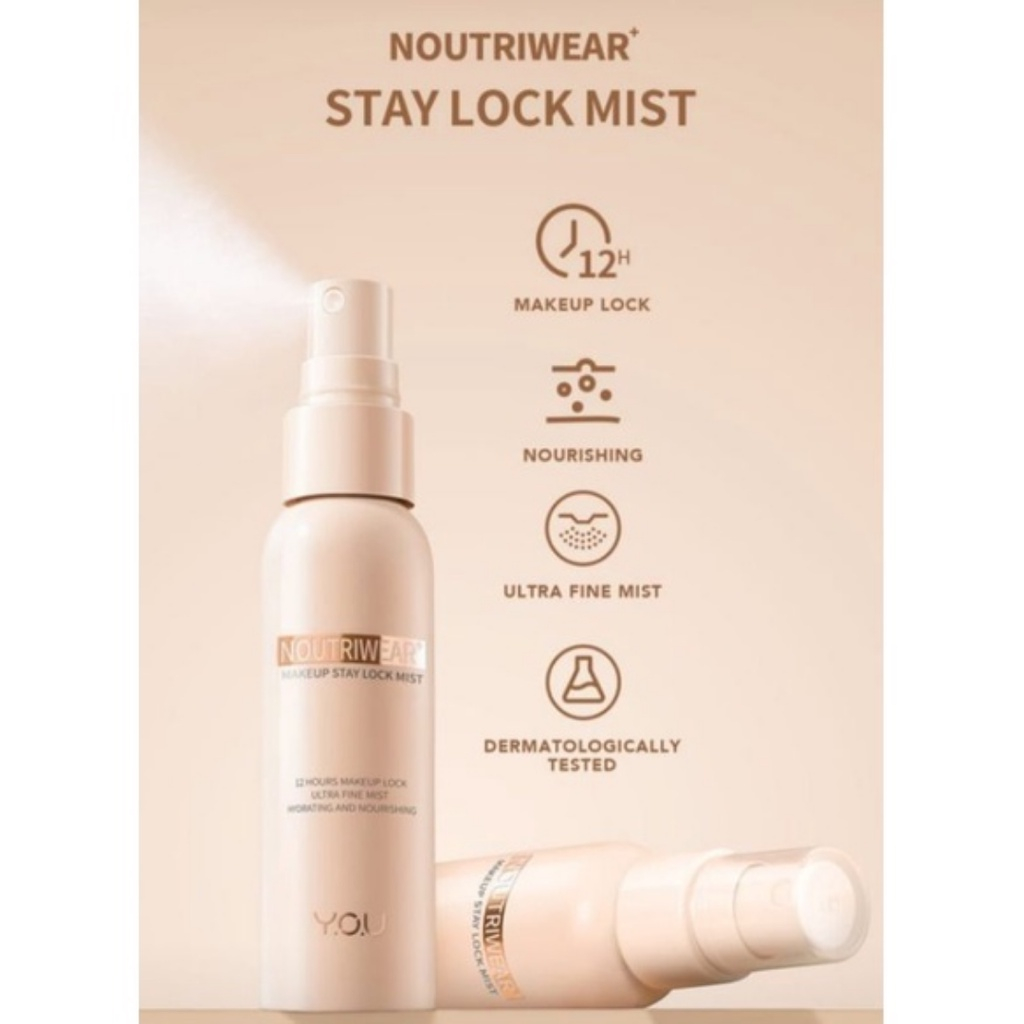 YOU Noutriwear+ Makeup Stay Lock Mist |Face Mist you|Setting spray you/Finishing Spray/KOSMETIK/