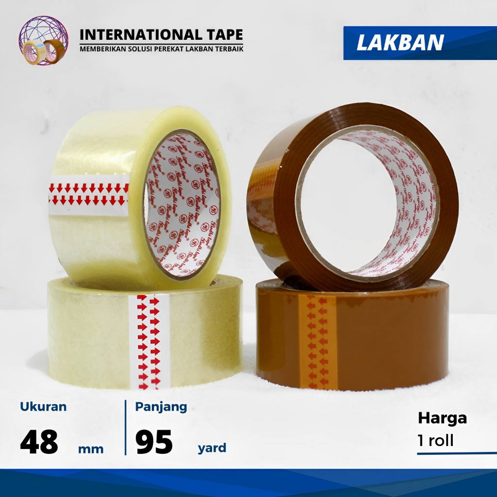 

LAKBAN OPP BODHI " bening coklat 48mm x 95 yard TAPE "PERPCS" TERMURAH!!