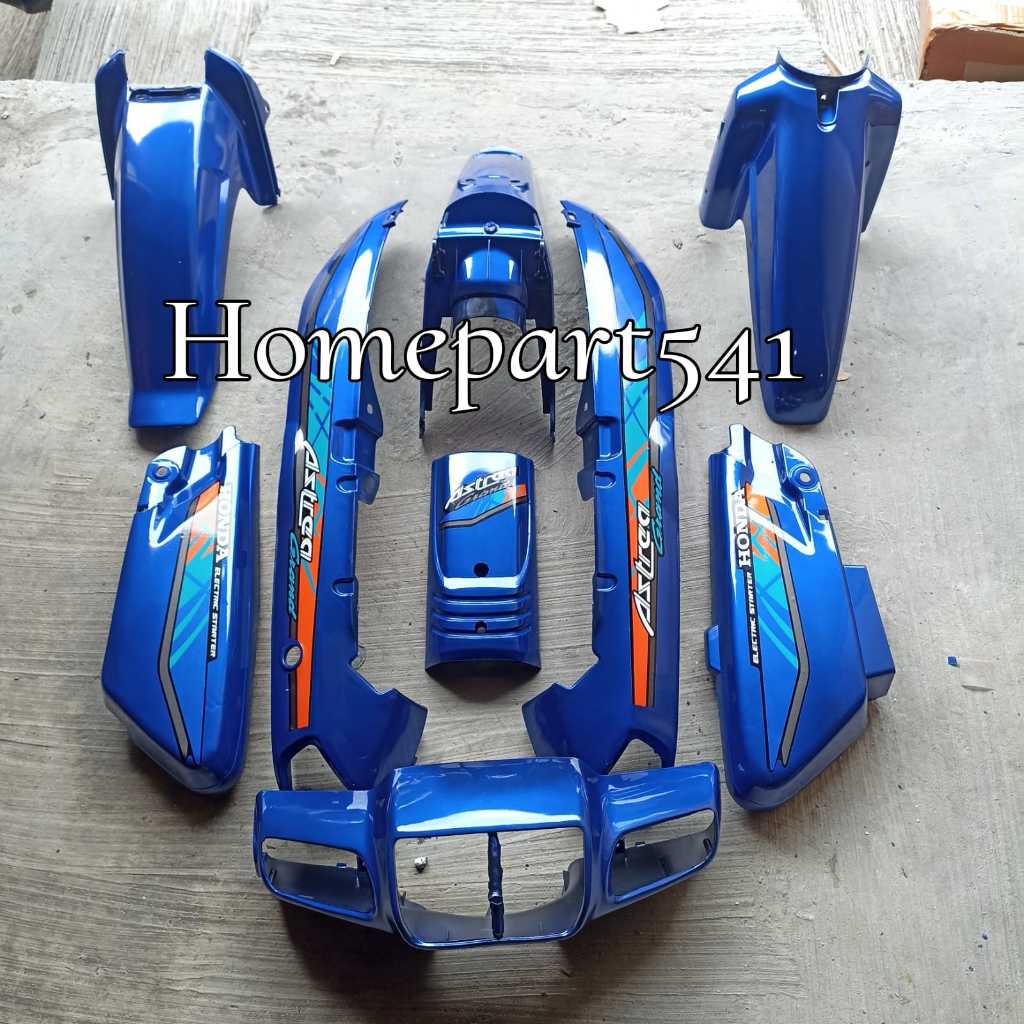 FULL SET BODY HONDA ASTREA GRAND BULUS SET STRIPING WARNA BIRU